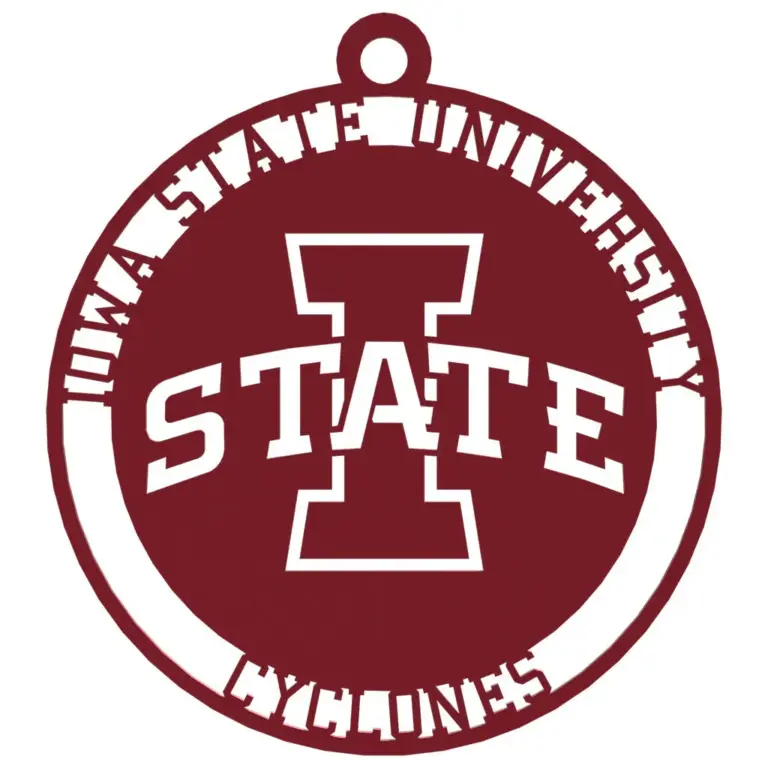 Iowa state christmas ornament
