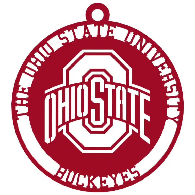 Ohio state christmas ornament
