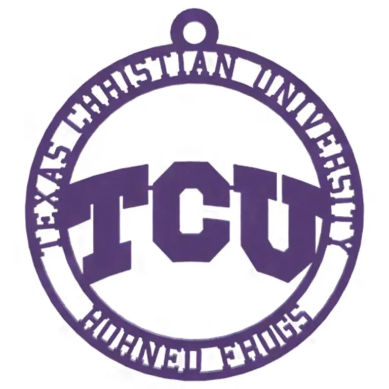 Texas christian christmas ornament