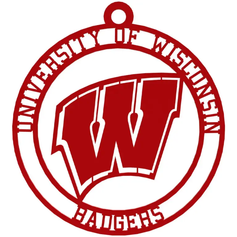 Wisconsin christmas ornament