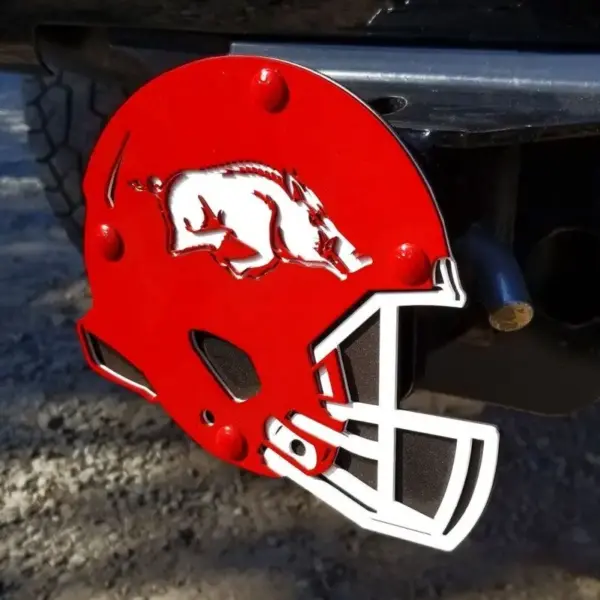 University of arkansas hitch cover - helmet