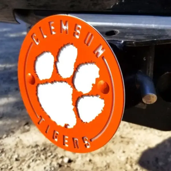 Clemson university hitch cover - tiger paw