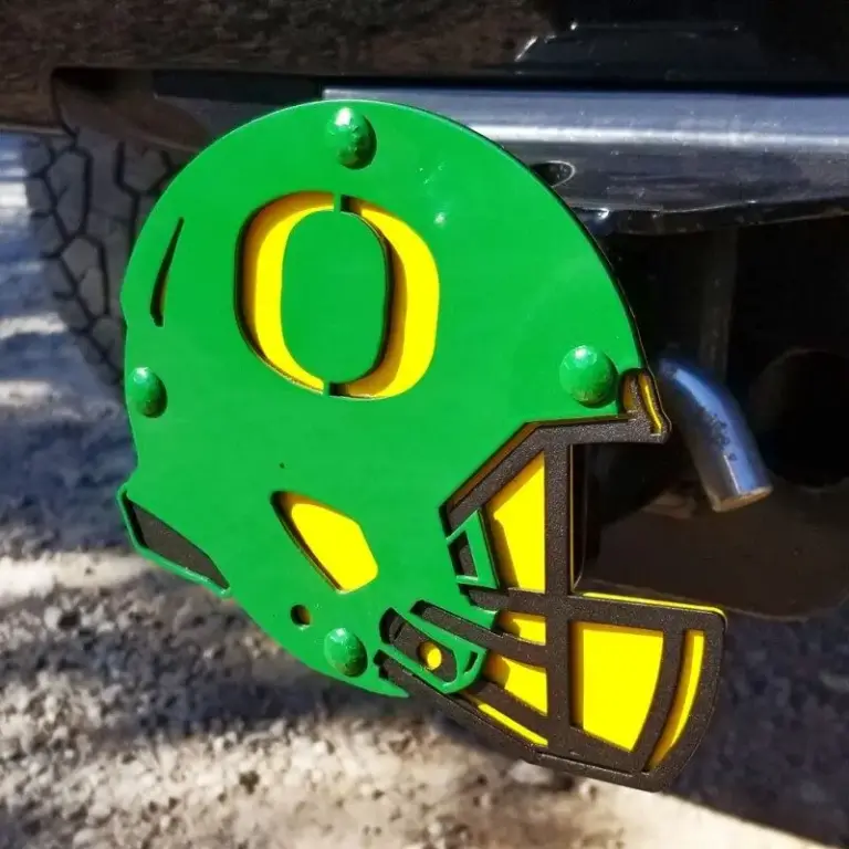 University of oregon hitch cover - helmet