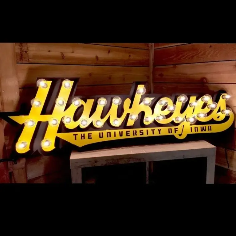 University of iowa 3d lit sign - hawkeyes