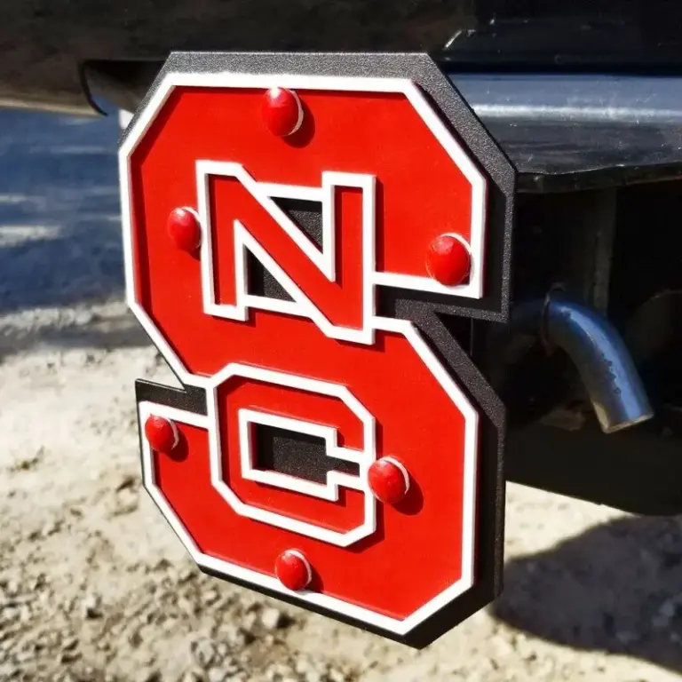 North carolina state university hitch cover - logo