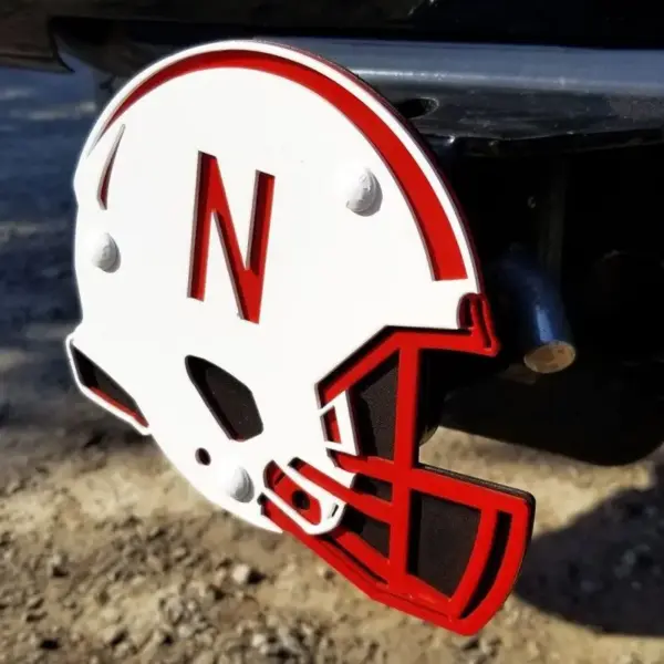 University of nebraska hitch cover - helmet