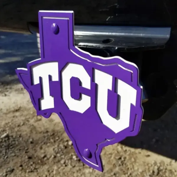 Texas christian university hitch cover- state