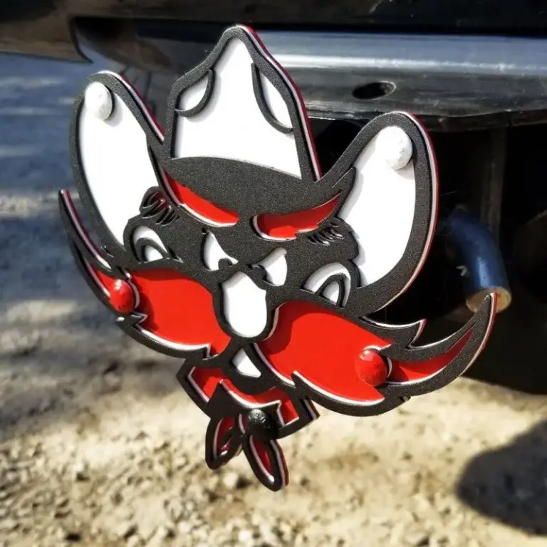 Texas tech university hitch cover - red raider