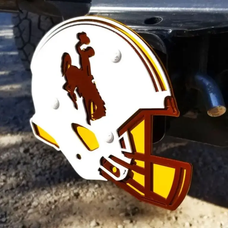 University of wyoming hitch cover - helmet
