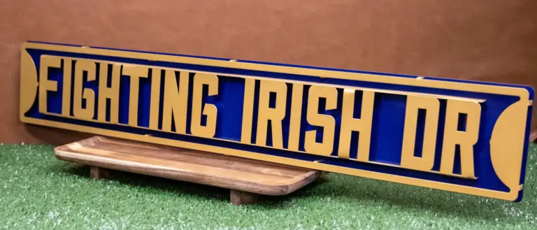 Fighting irish dr 3d street sign