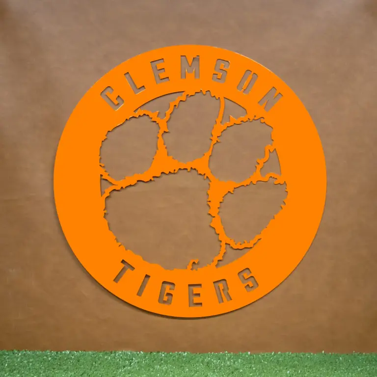 Clemson tigers welcome circle orange
