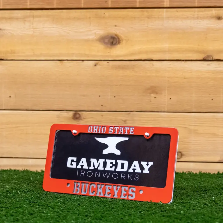 Ohio state tag frame red