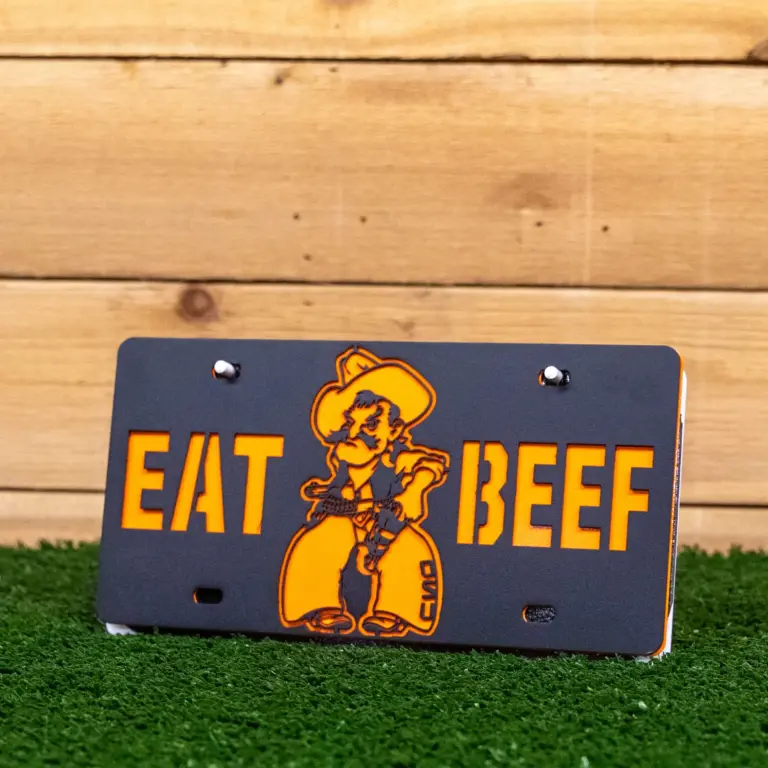 Oklahoma state eat beef tag black