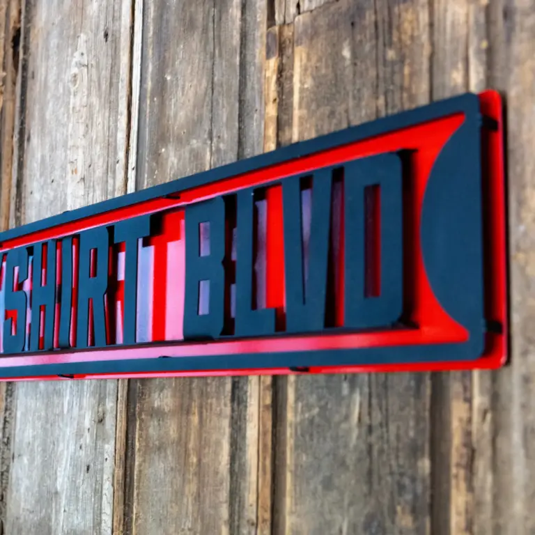 Blackshirts blvd 3d street sign - image 2