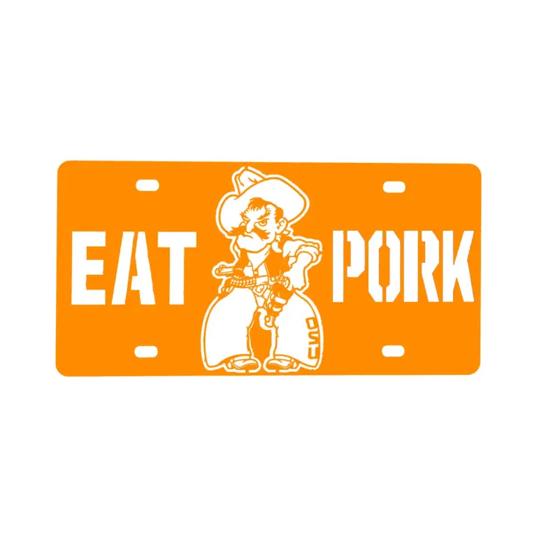 Oklahoma state eat pork tag orange