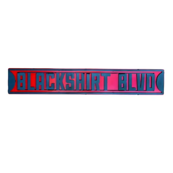 Blackshirts blvd 3d street sign