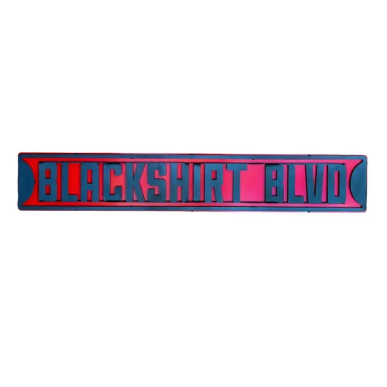 Blackshirts blvd 3d street sign - image 4