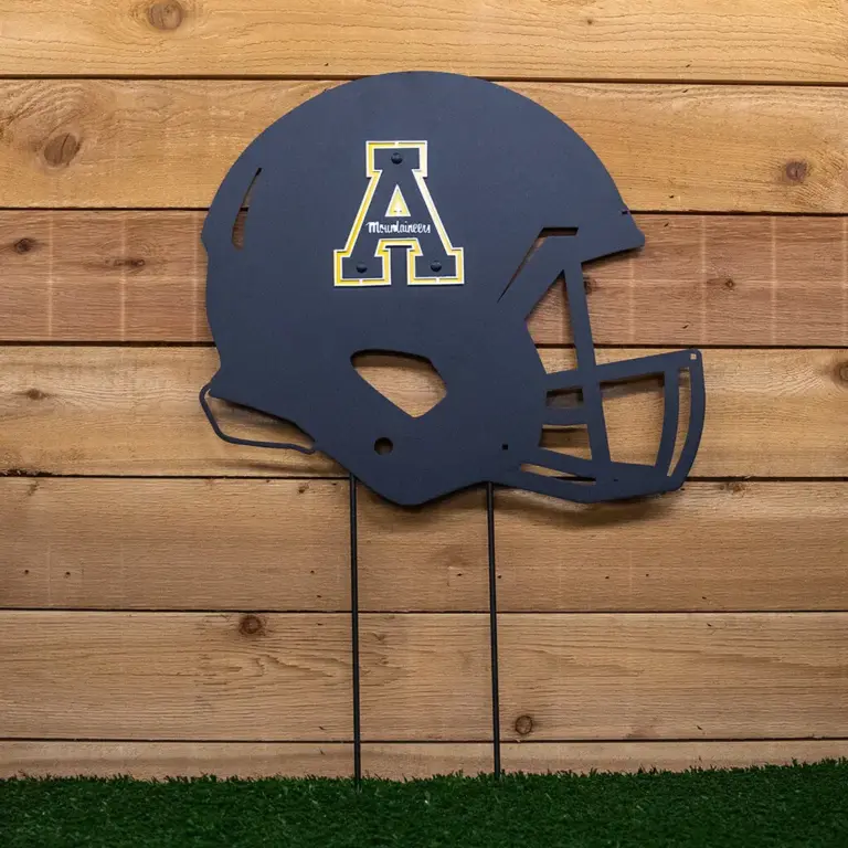 Appalachian state university yard sign 24" - helmet