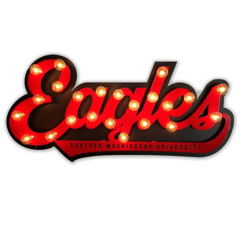 Eastern washington university 3d lit sign