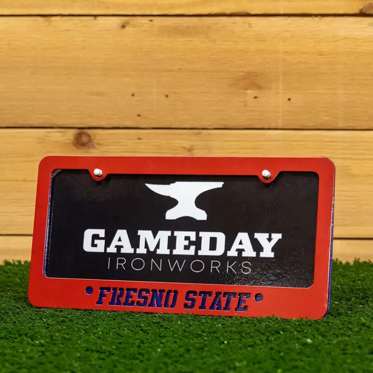 Fresno state tag frame red