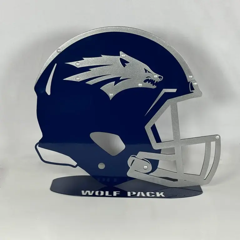 Nevada football helmet on base
