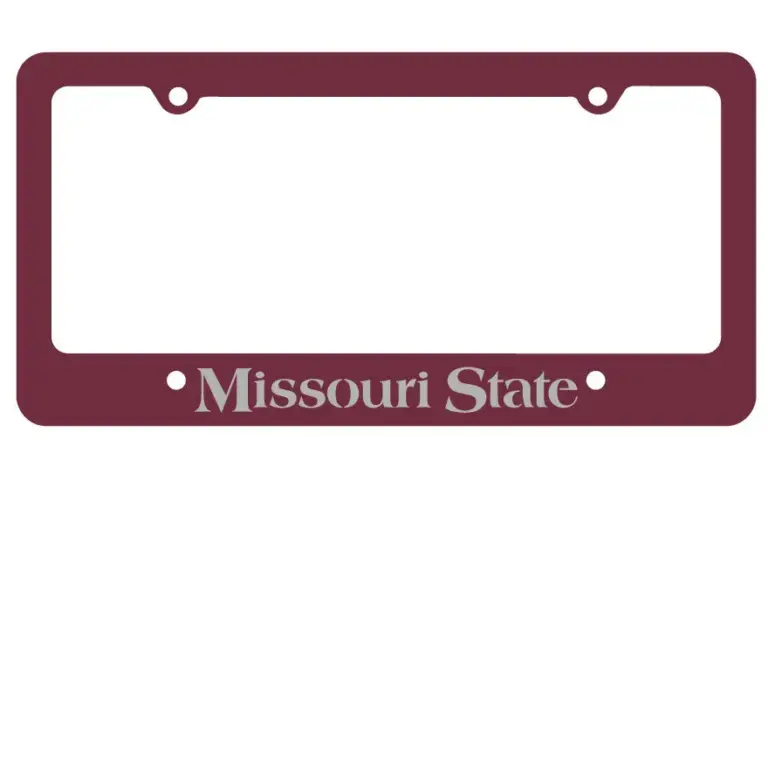 Missouri state tag frame maroon