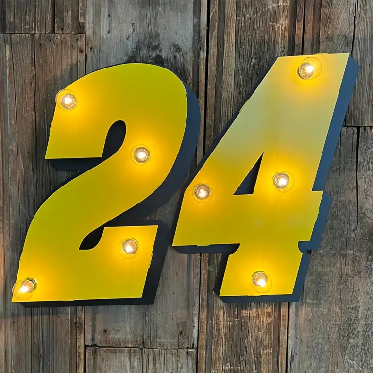 William Byron #24 Small 3D Lit Sign - Gameday Ironworks William byron #24 small 3d lit sign
