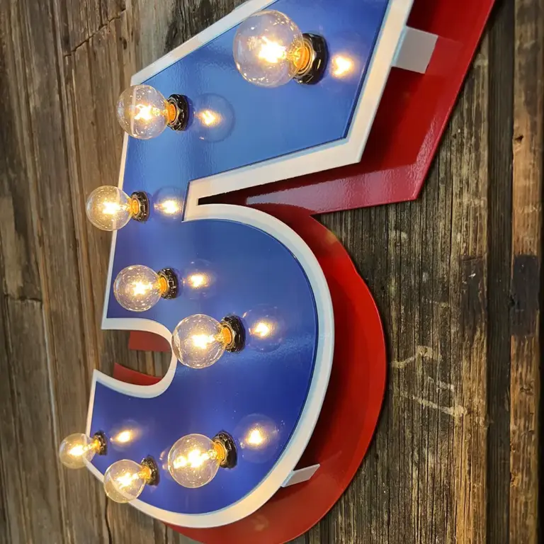 Kyle Larson #5 Small 3D Lit Sign - Gameday Ironworks Kyle larson #5 small 3d lit sign - image 2